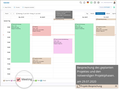 Wissensdatenbank Software Modul Kalender
