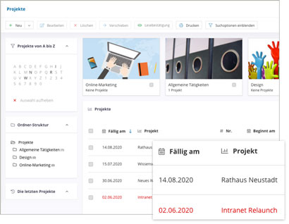 Wissensdatenbank Software Modul Projekte